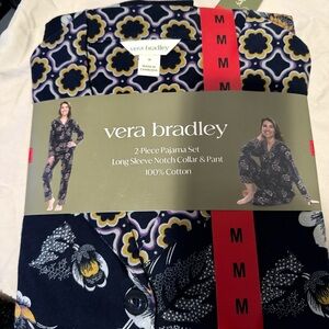Vera Bradley Navy Floral Pajama Set